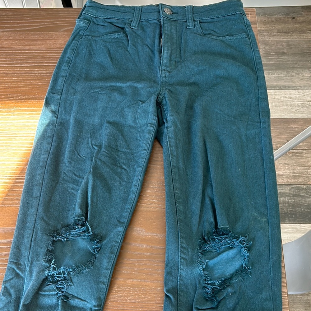 American Eagle next level stretch super high-rise jeggings, size 4 regular